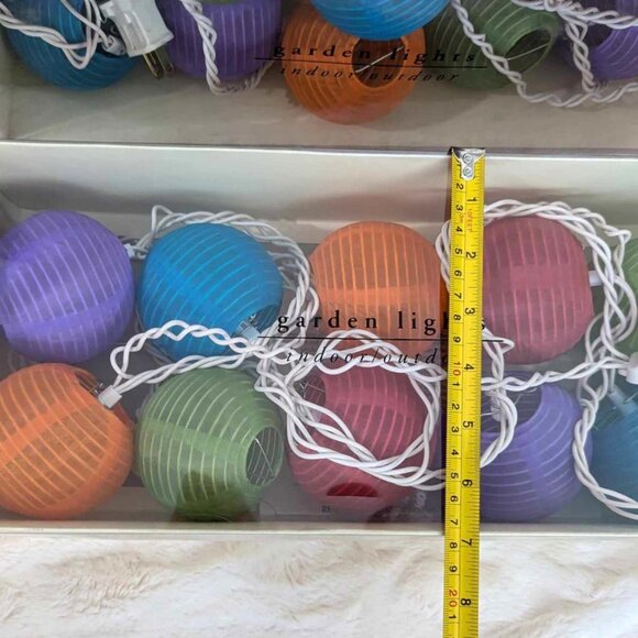 Pier 1 Multi-Color Round Chinese Lantern String Lights 10 light/set. (Set of 2) - Picture 6 of 8
